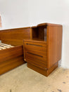 Danish Modern Teak Queen Platform Bed + Nightstands - Rehaus