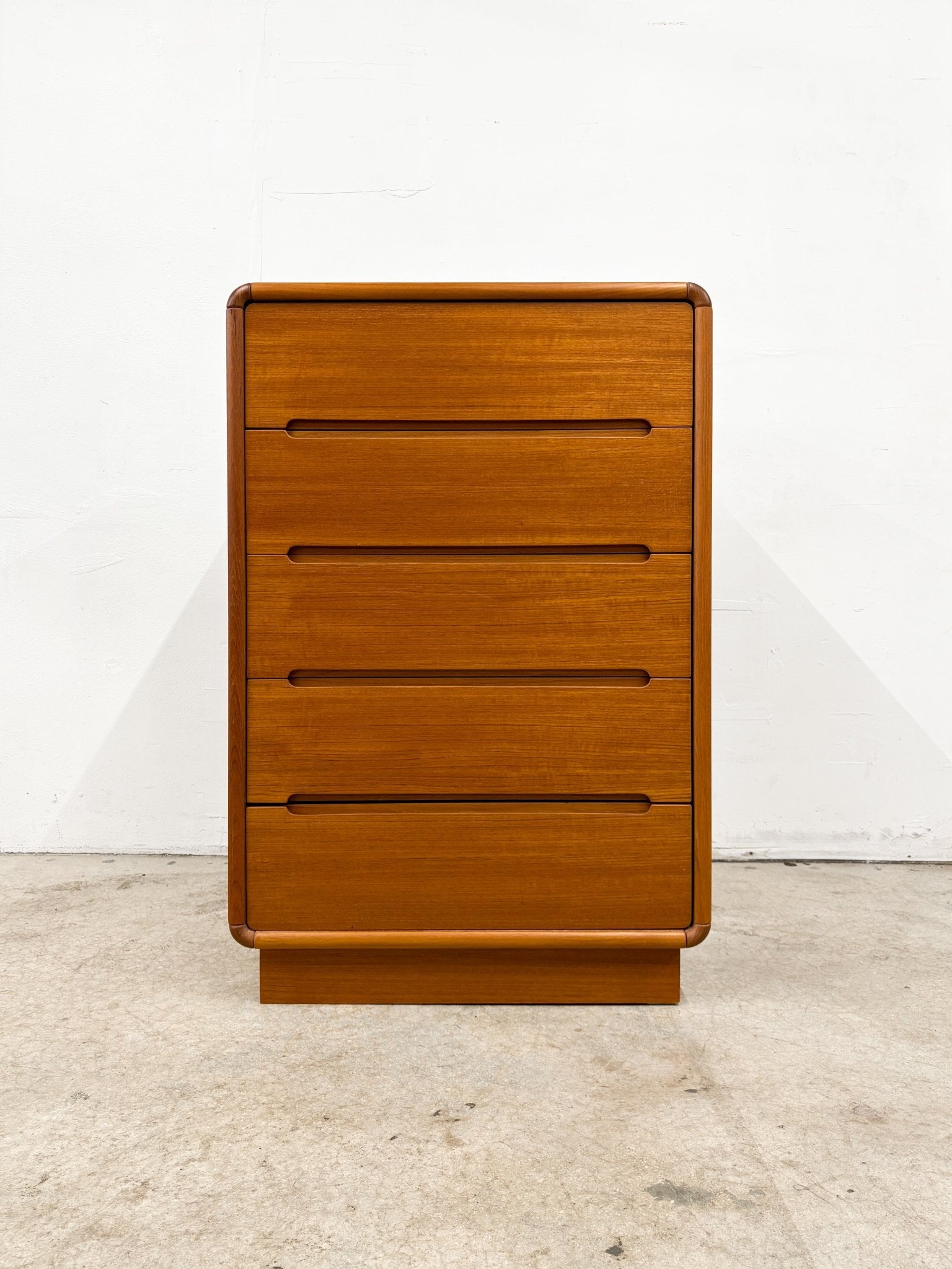 Danish Modern Teak Tallboy Dresser - Rehaus