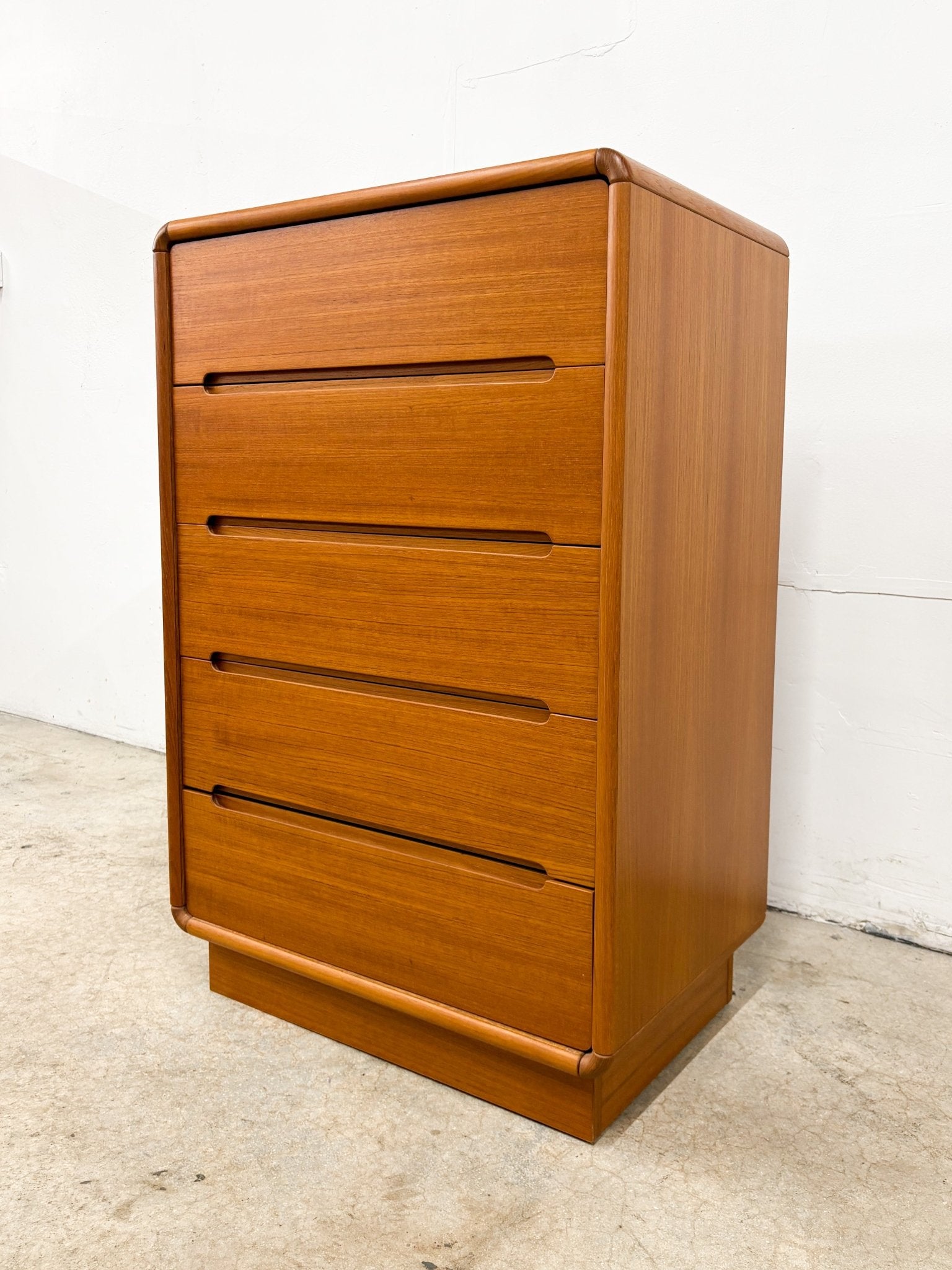 Danish Modern Teak Tallboy Dresser - Rehaus