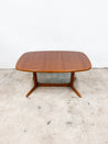 Danish Teak Expanding Dining Table, Skovby - Rehaus