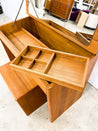 Danish Teak Flip - top Vanity Desk - Rehaus