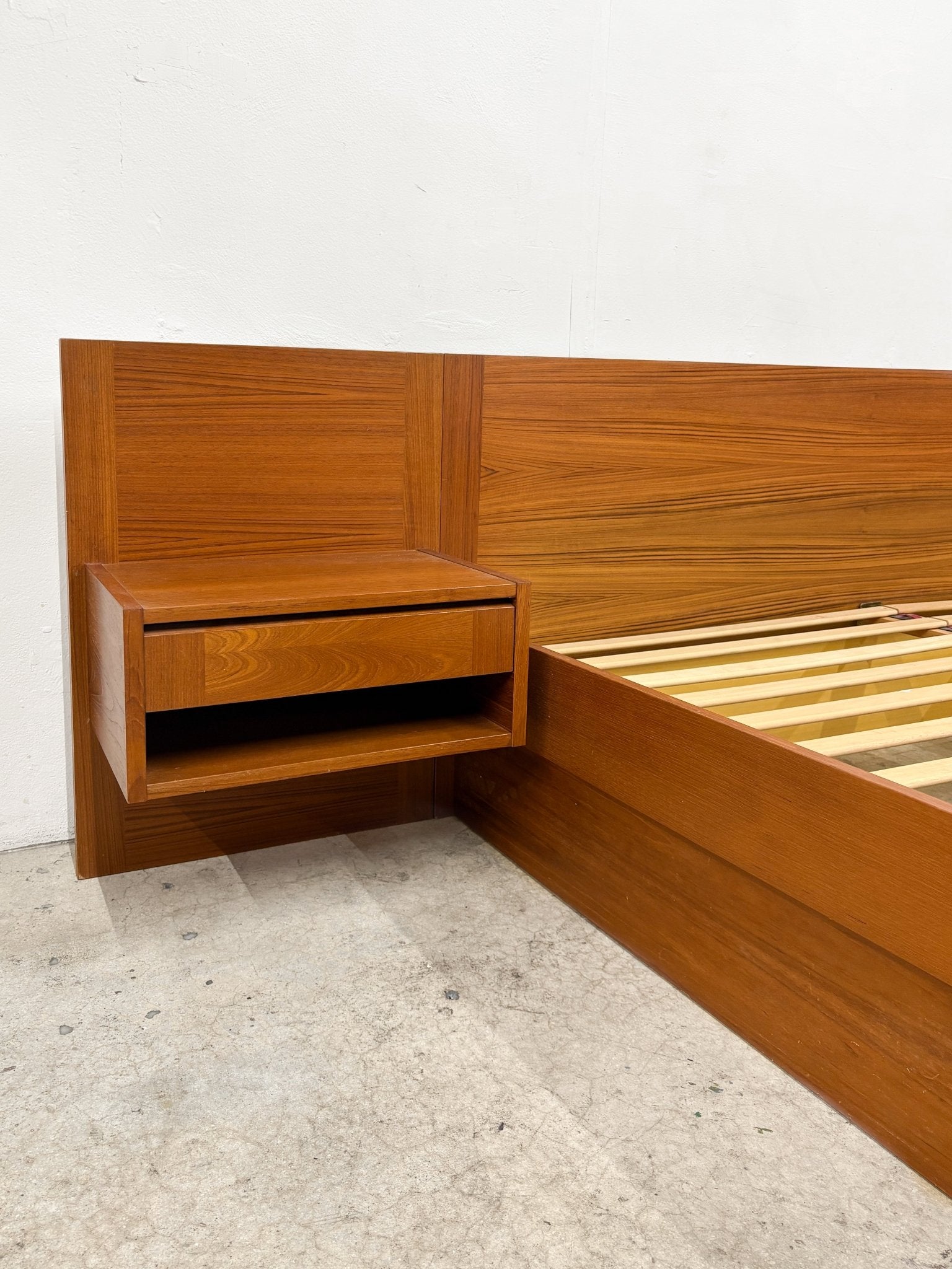 Danish Teak King Platform Bed + Nightstands - Rehaus