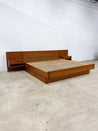 Danish Teak King Platform Bed + Nightstands - Rehaus