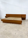 Danish Teak King Platform Bed + Nightstands - Rehaus