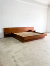 Danish Teak Platform Bed + Nightstands, King - Rehaus