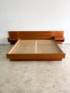 Danish Teak Platform Bed + Nightstands, King - Rehaus