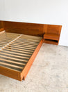 Danish Teak Platform Bed + Nightstands, King - Rehaus