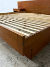 Danish Teak Platform Bed + Nightstands, King - Rehaus