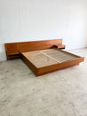 Danish Teak Platform Bed + Nightstands, King - Rehaus