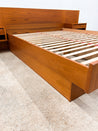 Danish Teak Platform Bed + Nightstands, Queen - Rehaus