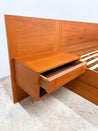 Danish Teak Platform Bed + Nightstands, Queen - Rehaus