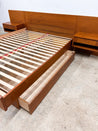 Danish Teak Platform Bed + Nightstands, Queen - Rehaus