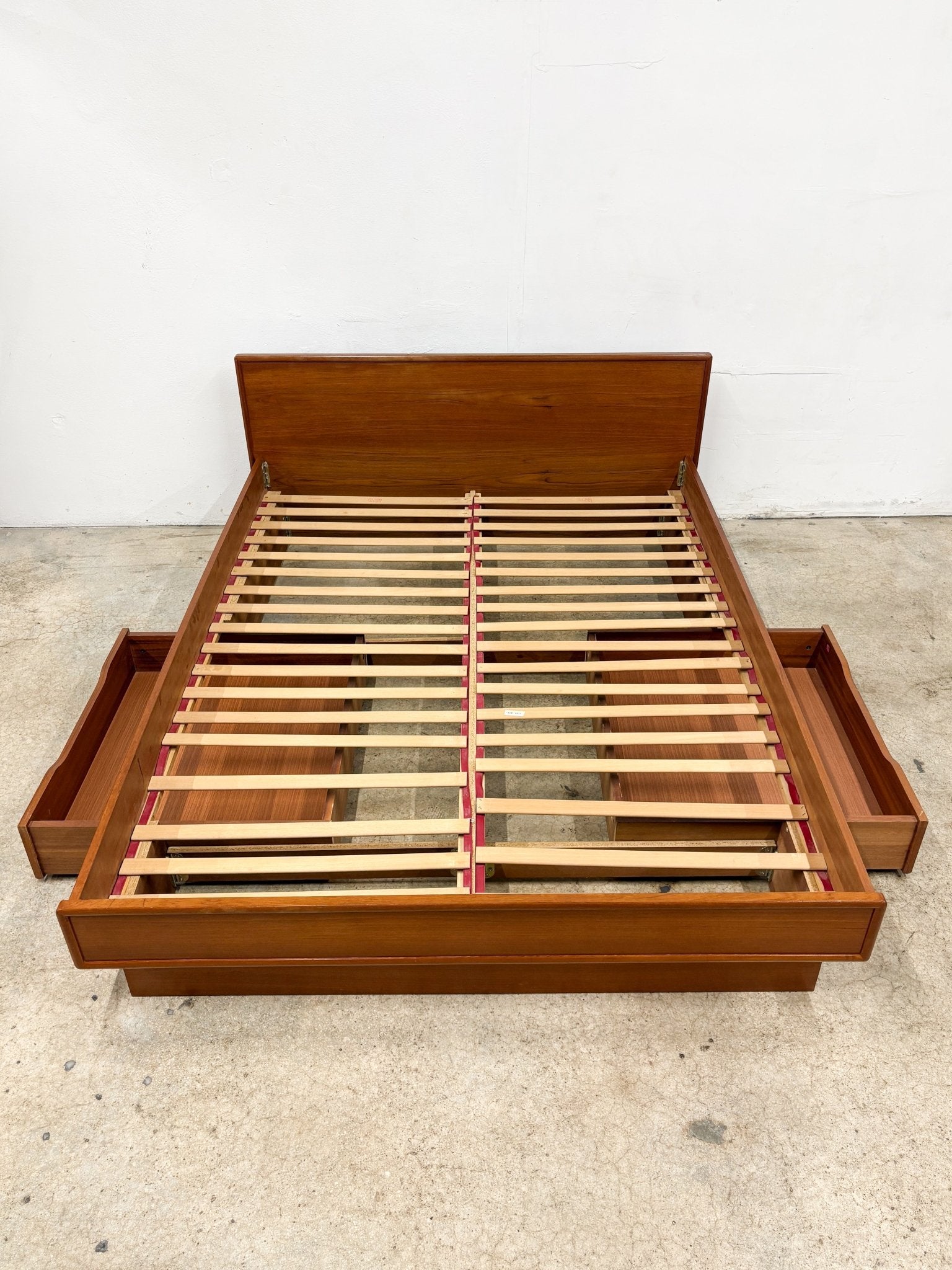 Danish Teak Queen Platform Bed, Interform - Rehaus