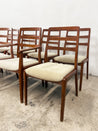 Danish Teak + Rosewood Dining Chairs (x8) - Rehaus