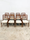 Danish Teak + Rosewood Dining Chairs (x8) - Rehaus