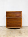 Elegante Walnut Tallboy Dresser, Kent Coffey - Rehaus