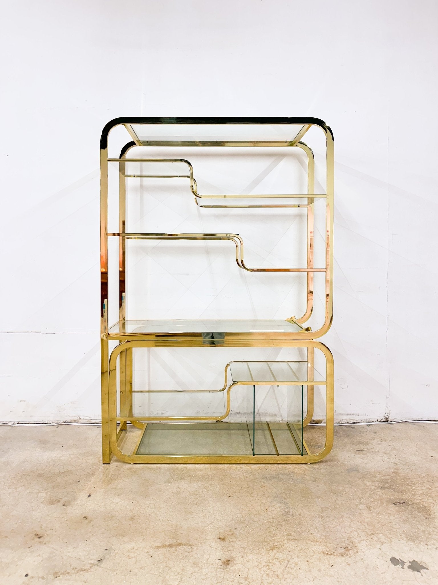 Expanding Brass Etagere / Shelf - Rehaus