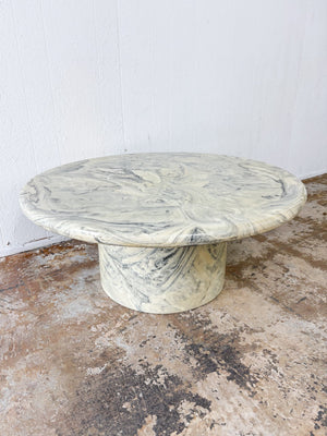 Gray Marbled Resin Coffee Table