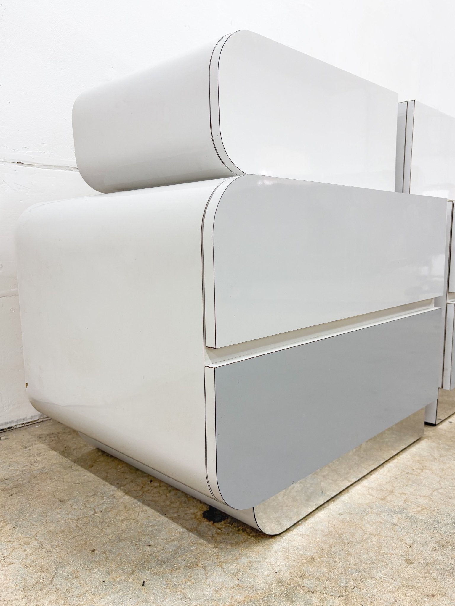 Gray + White Ombre Bubbly Waterfall Nightstands - Rehaus