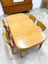 Heywood Wakefield Extendable Dining Table + Chairs (x4) - Rehaus