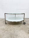 IKEA "Strind" White Glass Coffee Tables - Rehaus