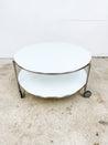 IKEA "Strind" White Glass Coffee Tables - Rehaus