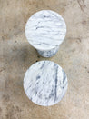 Italian Marble Garden Stools / Pedestals - Rehaus