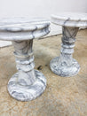 Italian Marble Garden Stools / Pedestals - Rehaus
