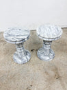 Italian Marble Garden Stools / Pedestals - Rehaus