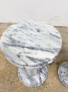 Italian Marble Garden Stools / Pedestals - Rehaus