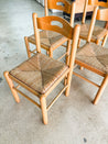 Italian Oak and Rush Dining Chairs - Rehaus