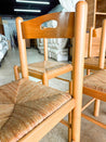 Italian Oak and Rush Dining Chairs - Rehaus