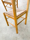 Italian Oak and Rush Dining Chairs - Rehaus