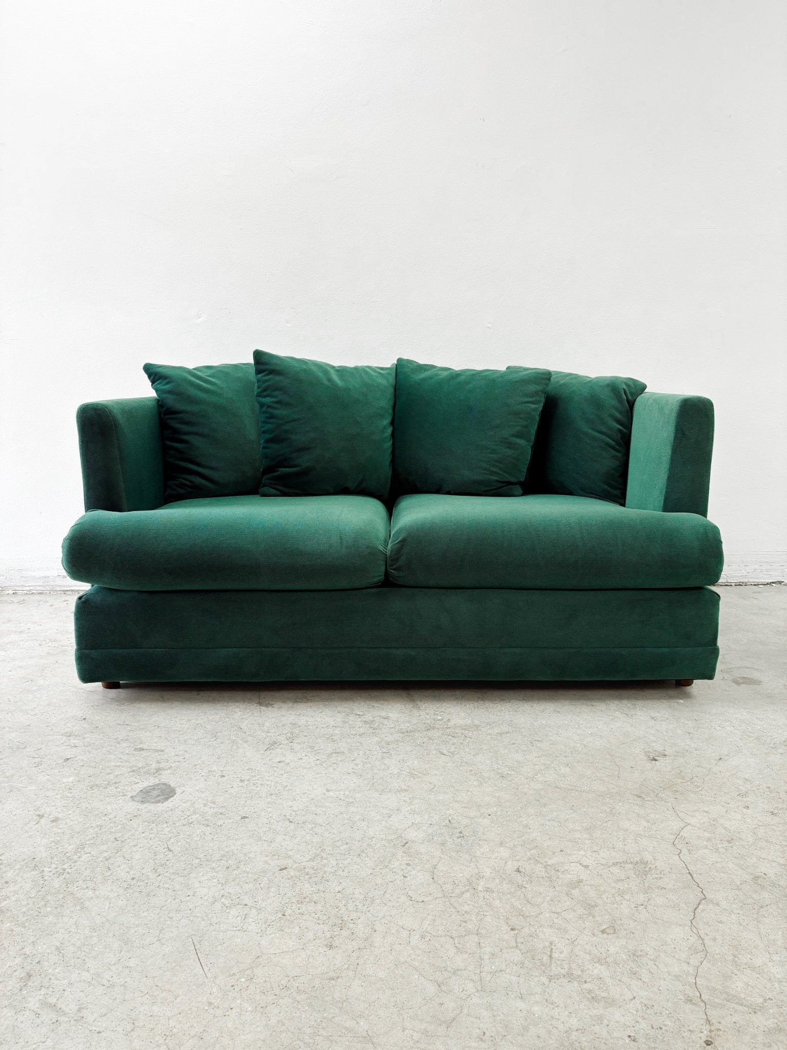 Jewel Green Dotted Velvet Loveseat - Rehaus