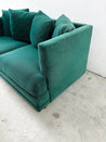Jewel Green Dotted Velvet Loveseat - Rehaus