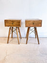 Mango Wood Retro Nightstand Set - Rehaus