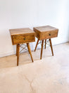 Mango Wood Retro Nightstand Set - Rehaus