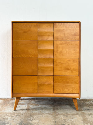 Maple “Trophy" Tallboy Dresser, Heywood Wakefield