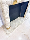 Marble + Brass Fireplace Surround Mantle - Rehaus