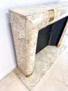 Marble + Brass Fireplace Surround Mantle - Rehaus