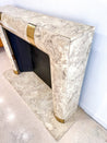 Marble + Brass Fireplace Surround Mantle - Rehaus