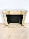 Marble + Brass Fireplace Surround Mantle - Rehaus