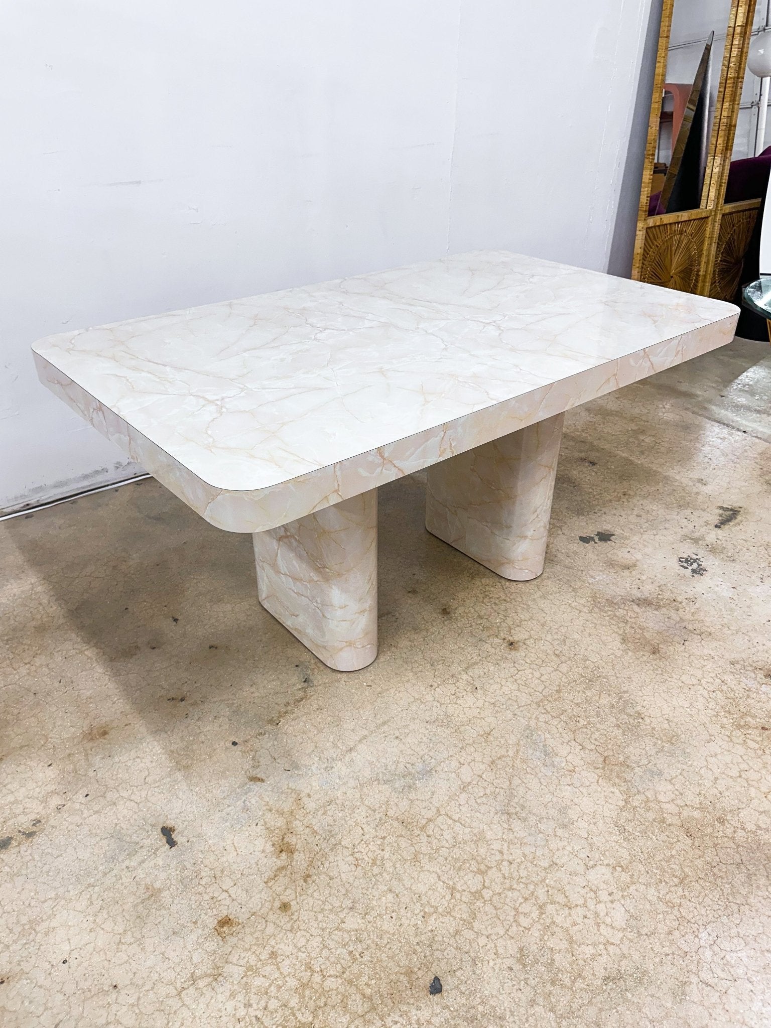 Marbled Laminate Dining Table - Rehaus