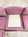 Mauve Velvet Curved - back Sectional - Rehaus