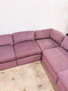 Mauve Velvet Curved - back Sectional - Rehaus