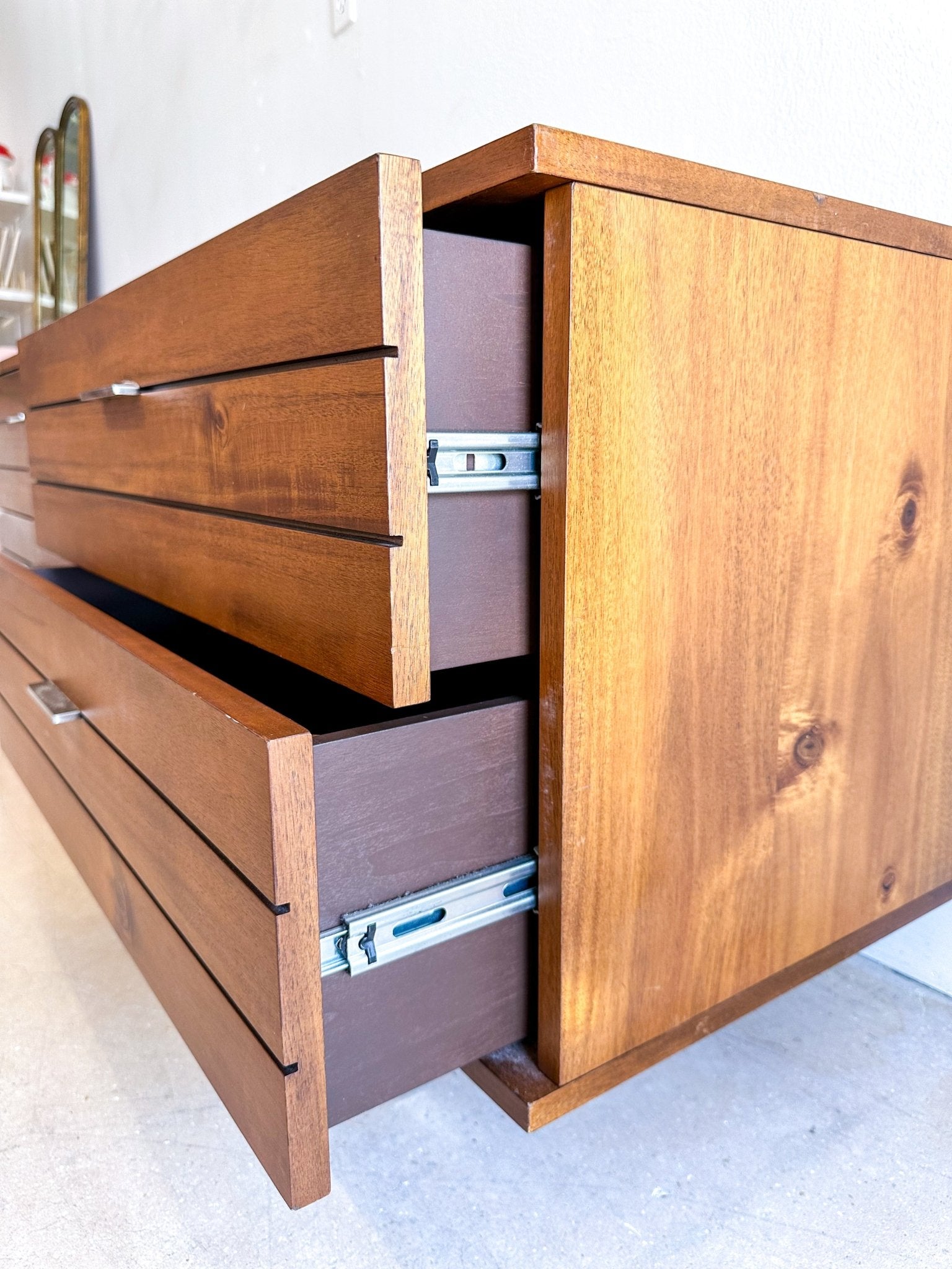 MCM Style Acacia Low Dresser / TV Console, CB2 – Rehaus MCM Style Acacia Low Dresser / TV Console, CB2 – Rehaus
