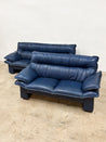 Navy Blue Leather Sofa, Nicoletti Salotti - Rehaus