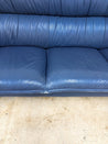 Navy Blue Leather Sofa, Nicoletti Salotti - Rehaus
