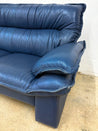 Navy Blue Leather Sofa, Nicoletti Salotti - Rehaus