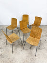 Parquet Weave + Chrome Dining Chairs (x6), IKEA - Rehaus